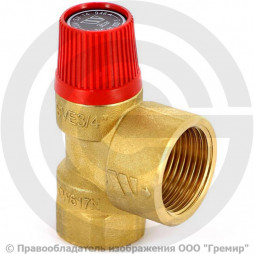 Клапан предохранительный пружинный латунный Ду 32-40 (G1 1/4"-G1 1/2") ВР (ВН) Рср=3бар (GТ<110°С) SVH30 Watts