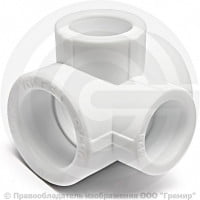 Крестовина PP-R двухплоскостная белая внутренняя пайка Дн 32-25 VALFEX