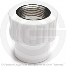 Муфта PP-R комбинированная белая ВР (ВН) Дн 20-3/4" RTP (РосТурПласт)