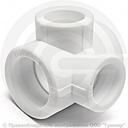 Крестовина PP-R двухплоскостная белая внутренняя пайка Дн 40-25 VALFEX