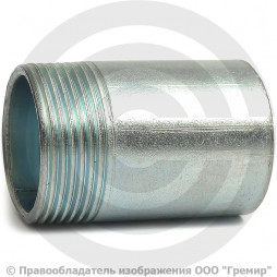 Резьба стальная оцинкованная удлиненная L=60мм Ду-32 (1 1/4") АС