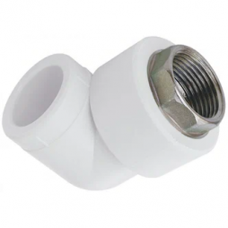 Угольник PP-R комбинированный под ключ белый НР (НАР) Дн 32-1" RTP (РосТурПласт)