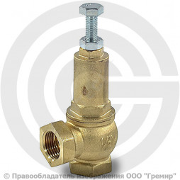 Клапан предохранительный пружинный латунный Ду 15-15 ВР (ВН) Рн=1...16бар автоподрыв Benarmo