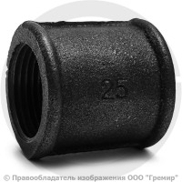 Муфта длинная чугунная ВР (ВН) Ду 25 (1") Муфта длинная чугунная ВР (ВН) Ду 25 (1")