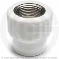 Муфта PP-R комбинированная белая ВР (ВН) Дн 32-3/4" PRO VALFEX Муфта PP-R комбинированная белая ВР (ВН) Дн 32-3/4" PRO VALFEX