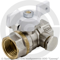 Кран латунный Ду-15 (1/2") Ру-40 ВР (ВН) никель бабочка белая с воздухоотводчиком Aquasfera Standard 1133 Кран латунный Ду-15 (1/2") Ру-40 ВР (ВН) никель бабочка белая с воздухоотводчиком Aquasfera Standard 1133