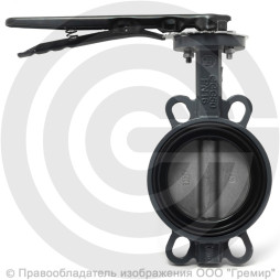 Затвор дисковый поворотный межфланцевый Ду-80 Ру-16 NBR с нержавеющим диском Benarmo