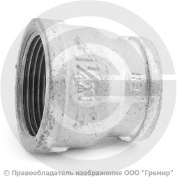 Муфта переходная чугунная оцинкованная ВР (ВН) Ду 32-25 (1 1/4"-1")