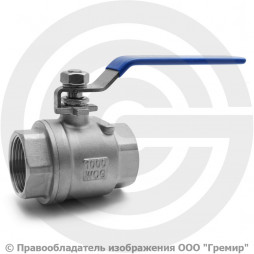 Кран нержавеющий AISI 304 (CF8) Ду-32 (1 1/4") Ру-40 ВР (ВН) муфтовый NK-BML32/4