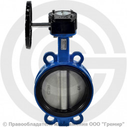 Затвор дисковый поворотный межфланцевый с редуктором Ду-400 Ру-10/16 EPDM с нержавеющим диском Benarmo EURO