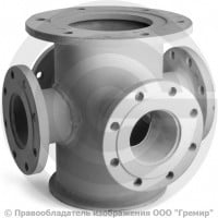 Крест с пожарной подставкой фланцевый ППКФ стальной Ду 250-200 Крест с пожарной подставкой фланцевый ППКФ стальной Ду 250-200