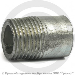 Резьба стальная оцинкованная L=30мм Ду-15 (1/2") АС