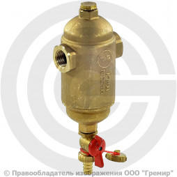 Дешламатор механический Т-образный латунный Ду-32 (1 1/4") Ру-10 ВР (ВН) Giacomini R146D
