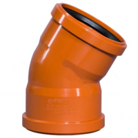 Отвод НПВХ (ПВХ) двухраструбный коричневый Дн 110 30гр б/нап в/к Ostendorf KGBD Отвод НПВХ (ПВХ) двухраструбный коричневый Дн 110 30гр б/нап в/к Ostendorf KGBD
