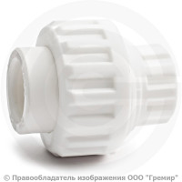 Муфта PP-R разъемная белая Дн 63 Pro Aqua Муфта PP-R разъемная белая Дн 63 Pro Aqua