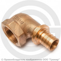 Угольник бронзовый для PE-X труб Дн 16-1/2" ВР (ВН) RAUTITAN RX+ Rehau