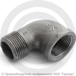 Угольник чугунный ВР-НР (ВН-НАР) Ду 20 (3/4")