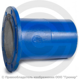 Патрубок фланец-гладкий конец ПФГ Ду-100 (L=350) ВЧШГ с ЦПП цинк+AL ГОСТ ISO 2531-2012