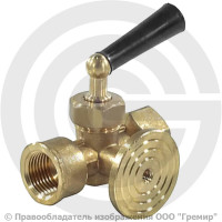 Кран трехходовой для манометра Ду-10 Ру-16 ВР-НР (ВН-НАР) G3/8"-G3/8" с фланцем и ручкой Giacomini Кран трехходовой для манометра Ду-10 Ру-16 ВР-НР (ВН-НАР) G3/8"-G3/8" с фланцем и ручкой Giacomini