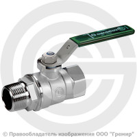 Кран латунный Ду-10 (3/8") Ру-42 ВР-НР (ВН-НАР) хром зеленый рычаг Giacomini R254WL Кран латунный Ду-10 (3/8") Ру-42 ВР-НР (ВН-НАР) хром зеленый рычаг Giacomini R254WL