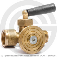 Кран трехходовой для манометра Ду-15 Ру-16 ВР-НР (ВН-НАР) G1/2"-G1/2" с фланцем и ручкой Giacomini Кран трехходовой для манометра Ду-15 Ру-16 ВР-НР (ВН-НАР) G1/2"-G1/2" с фланцем и ручкой Giacomini