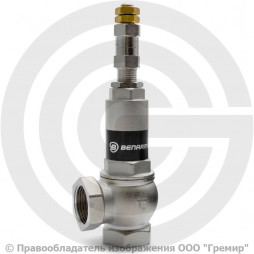 Клапан предохранительный пружинный латунный Ду 20-20 ВР (ВН) Рн=1...16бар Benarmo