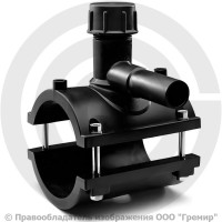 Седелка ПЭ100 электросварная Дн 63-32 Ру-16 SDR11 с фрезой TEGA Седелка ПЭ100 электросварная Дн 63-32 Ру-16 SDR11 с фрезой TEGA