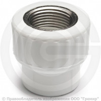 Муфта PP-R комбинированная белая ВР (ВН) Дн 32-3/4" Pro Aqua Муфта PP-R комбинированная белая ВР (ВН) Дн 32-3/4" Pro Aqua