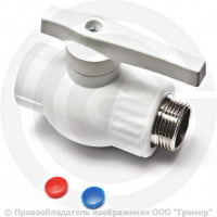 Кран PP-R Дн 25-3/4" НР (НАР) белый VALFEX Кран PP-R Дн 25-3/4" НР (НАР) белый VALFEX