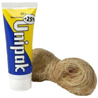 Набор для уплотнения резьбы №1 лен Unigarn 13гр + паста 25гр вода Unipak Набор для уплотнения резьбы №1 лен Unigarn 13гр + паста 25гр вода Unipak