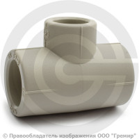 Тройник PP-RCT редукционный серый Дн 63-50-63 Wavin Ekoplastik