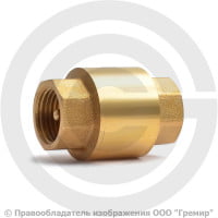 Клапан обратный осевой латунный Ду-20 (3/4") Ру-40 ВР (ВН) (Т<100°С) шток латунь Aquasfera 3002