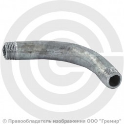 Отвод гнутый 33,5х3,2 (Ду-25) оцинкованный 90 градусов шовный резьба-резьба исп.1 из труб ГОСТ 3262 КАЗ