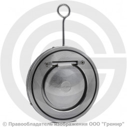 Клапан обратный одностворчатый стальной межфланцевый Ду-150 Ру-16 (Т<110°С) диск оцинк CB5440 Tecofi