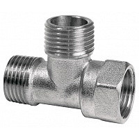 Тройник латунный НР-НР-ВР (НАР-НАР-ВН) Ду-15 (1/2") никель SantechSystems