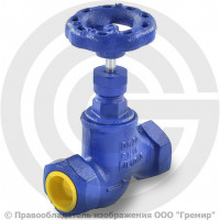 Клапан запорный чугунный муфтовый Ду-20 Ру-16 ВР (ВН) (Т<200°С) сальниковый 201A Zetkama Клапан запорный чугунный муфтовый Ду-20 Ру-16 ВР (ВН) (Т<200°С) сальниковый 201A Zetkama