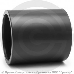 Муфта ПВХ клеевая серая соединительная Дн 40 Ру-10 напорная Aquaviva