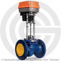 Клапан запорно-регулирующий односедельный чугунный фланцевый Ду-100 Ру-16 Kvs=63 м3/ч с электроприводом 3-х позиционным TSL-2200-40-1-230-IP67 230В TRV Теплосила Клапан запорно-регулирующий односедельный чугунный фланцевый Ду-100 Ру-16 Kvs=63 м3/ч с электроприводом 3-х позиционным TSL-2200-40-1-230-IP67 230В TRV Теплосила