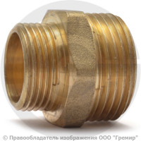 Ниппель латунный переходной НР (НАР) Ду 8-4 (1/4&quot;-1/8&quot;) STOUT