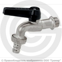 Кран латунный угловой водоразборный Ду-15 Ру-16 НР-Штуцер никель рычаг Bugatti серия 689 Кран латунный угловой водоразборный Ду-15 Ру-16 НР-Штуцер никель рычаг Bugatti серия 689