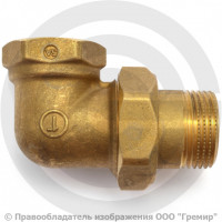 Американка (соединитель) латунная угловая ВР-НР (ВН-НАР) Ду-10 (3/8") Giacomini Американка (соединитель) латунная угловая ВР-НР (ВН-НАР) Ду-10 (3/8") Giacomini