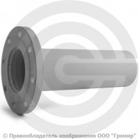 Патрубок фланец-гладкий конец ПФГ стальной L=1200мм Ду-200 Патрубок фланец-гладкий конец ПФГ стальной L=1200мм Ду-200