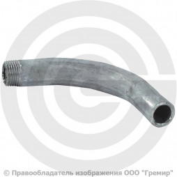 Отвод гнутый 33,5х2,8 (Ду-25) оцинкованный 90 градусов шовный резьба-сварка исп.1 из труб ГОСТ 3262 КАЗ