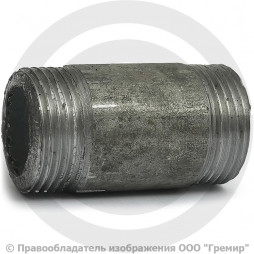 Бочонок стальной оцинкованный L=60мм Ду-25 (1") КАЗ