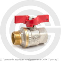 Кран латунный Ду-20 (3/4") Ру-30 ВР-НР (ВН-НАР) никель полнопроходной бабочка Aquasfera Euro 1004 Кран латунный Ду-20 (3/4") Ру-30 ВР-НР (ВН-НАР) никель полнопроходной бабочка Aquasfera Euro 1004