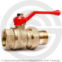 Кран латунный Ду-25 (1") Ру-16 ВР-"Американка" полнопроходной рычаг ГАЛЛОП Стандарт 222 Кран латунный Ду-25 (1") Ру-16 ВР-"Американка" полнопроходной рычаг ГАЛЛОП Стандарт 222