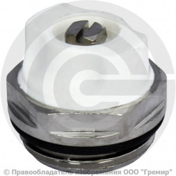 Кран Маевского ручной латунный Ду-10 (3/8") Ру-16 НР (НАР) под отвертку Giacomini R90