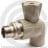 Клапан запорный (вентиль) PP-R белый Дн 20-1/2&quot; Ру-25 НР (НАР) угловой для радиатора VALFEX
