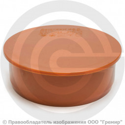 Заглушка НПВХ (ПВХ) коричневая Дн 250 б/нап Ostendorf KGM