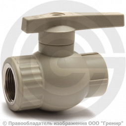 Кран PP-R Дн 25-3/4" ВР (ВН) серый VALFEX